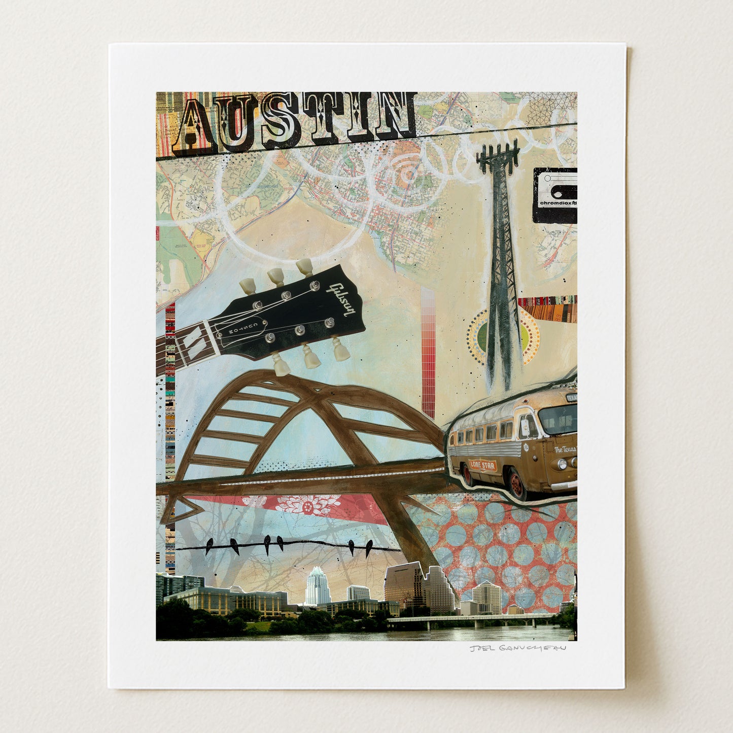 Austin Collage - Signed Paper Print