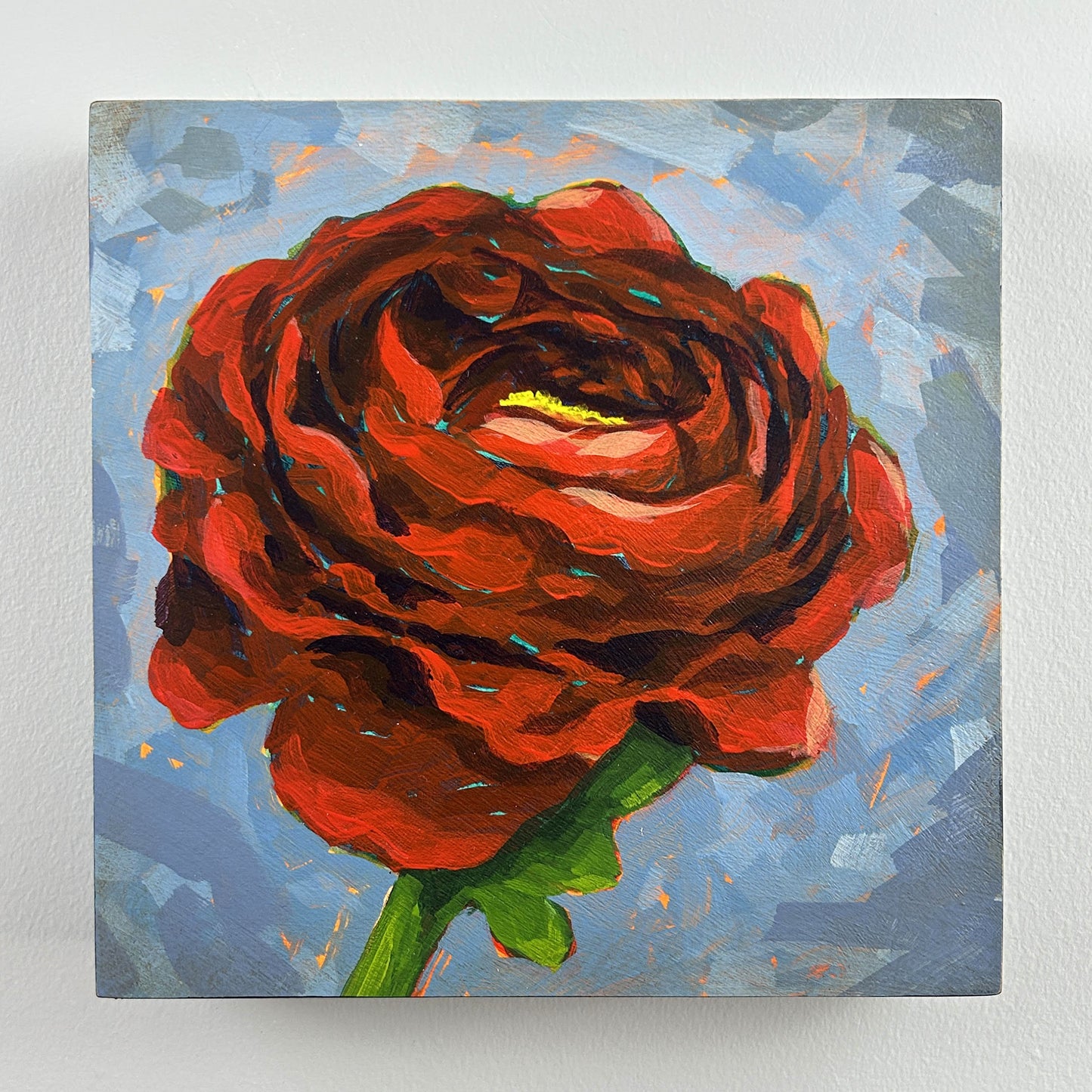 Burning Bloom - 8x8"