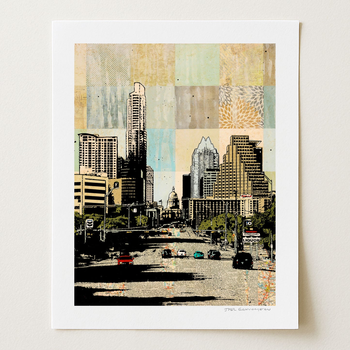Congress Avenue 3 - Signed Paper Print
