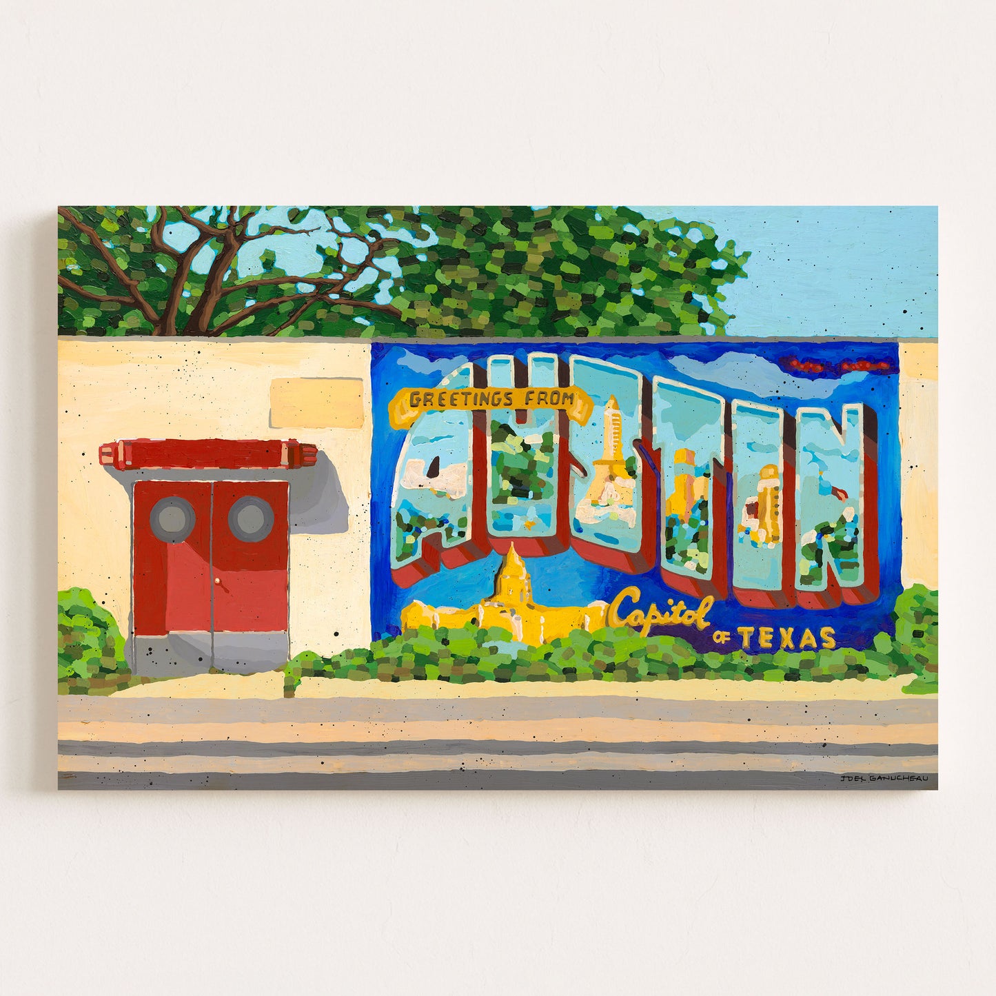 Greetings from Austin - Canvas Print