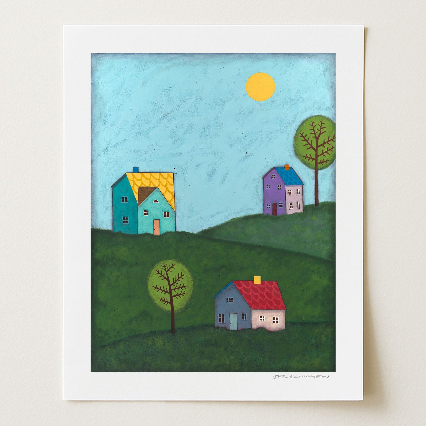 Happy Houses - Signed Paper Print