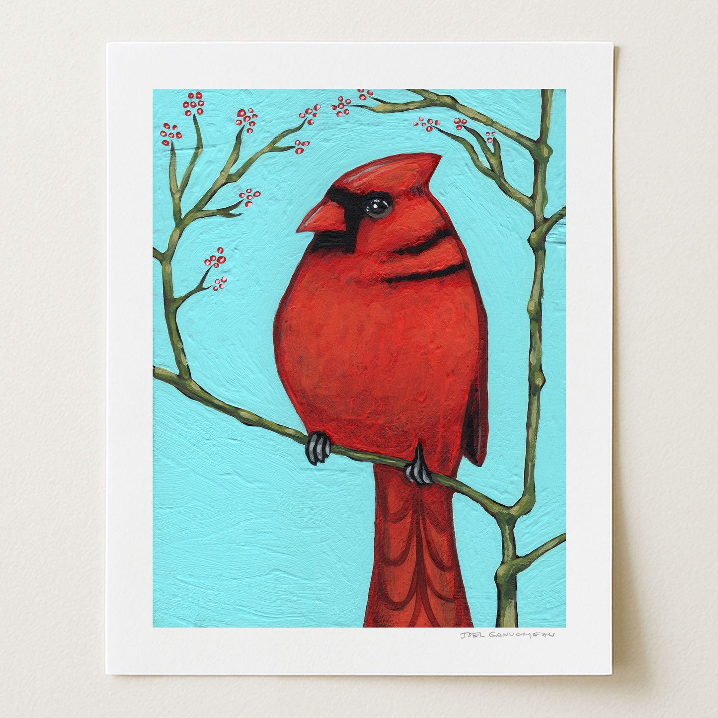 Little Cardinal - Signed Paper Print
