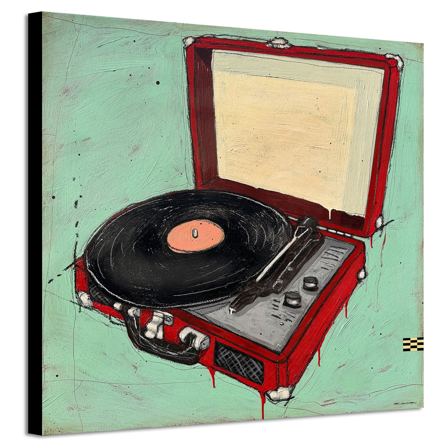 Vinyl Days - 35.5 x 35.5"