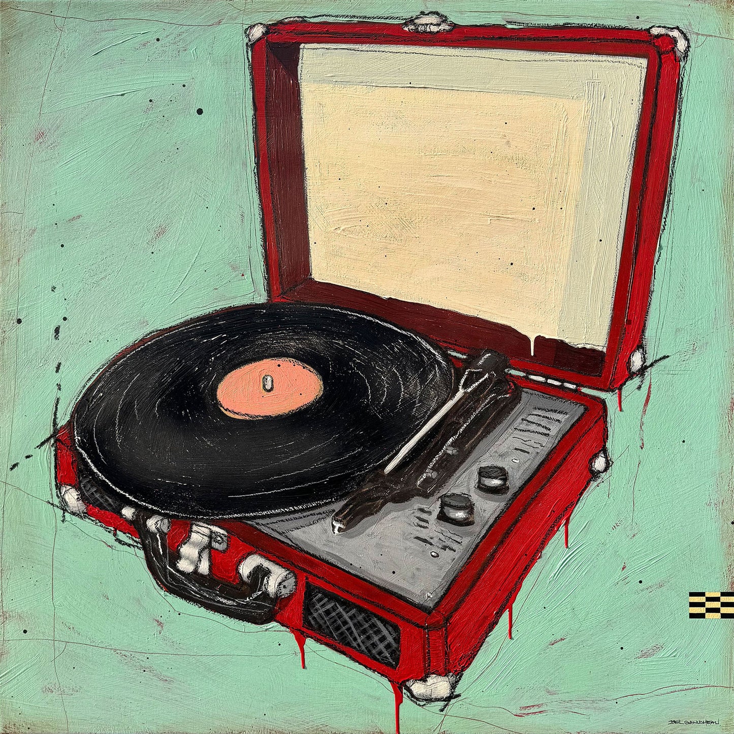 Vinyl Days - 35.5 x 35.5"