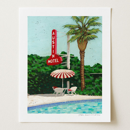 Austin Motel - Signed Paper Print