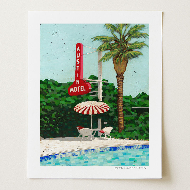 Austin Motel - Signed Paper Print