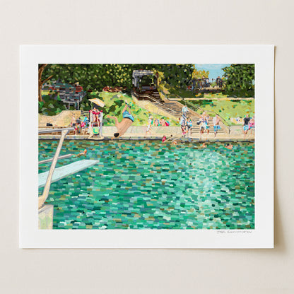 Barton Springs - Signed Paper Print