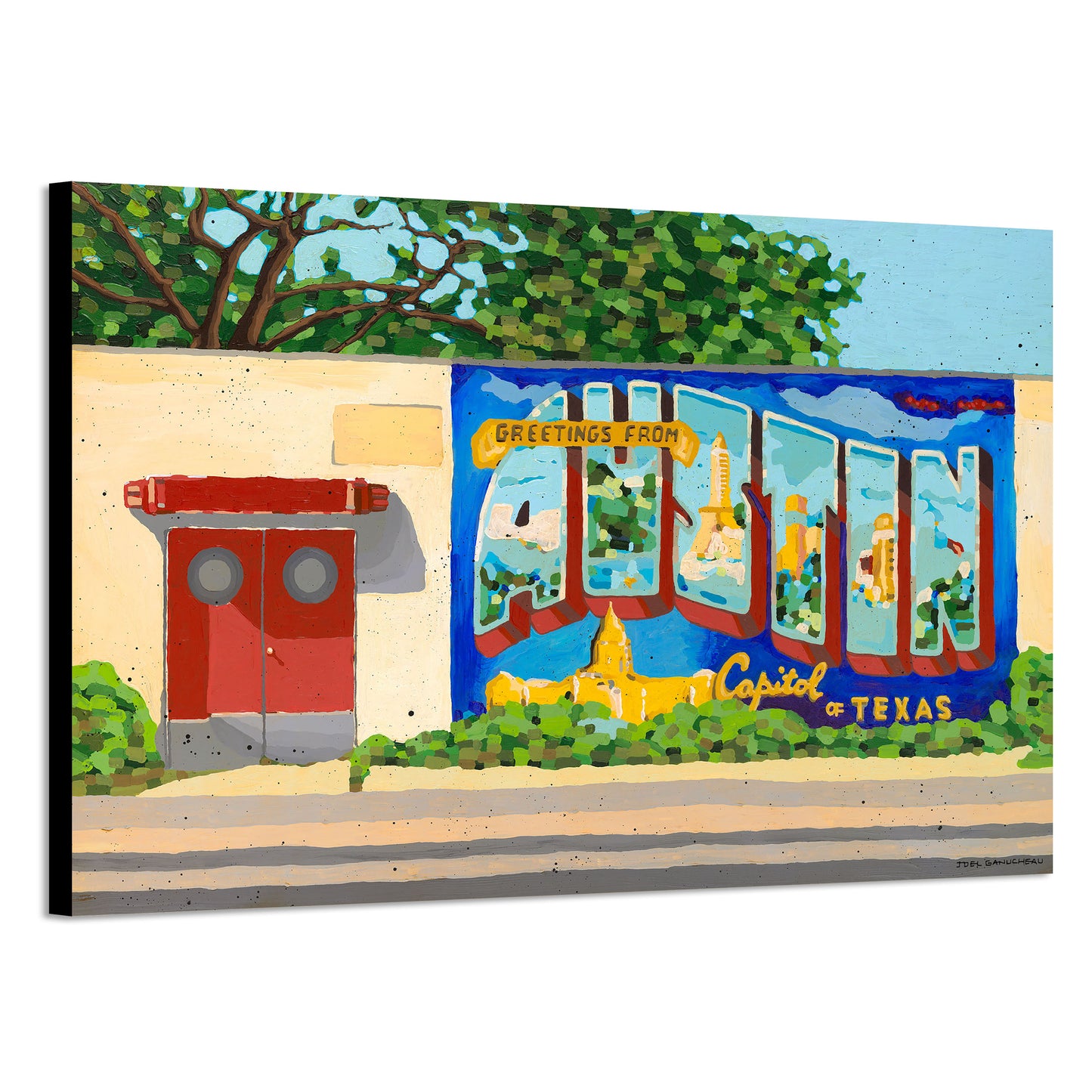Greetings from Austin - Canvas Print