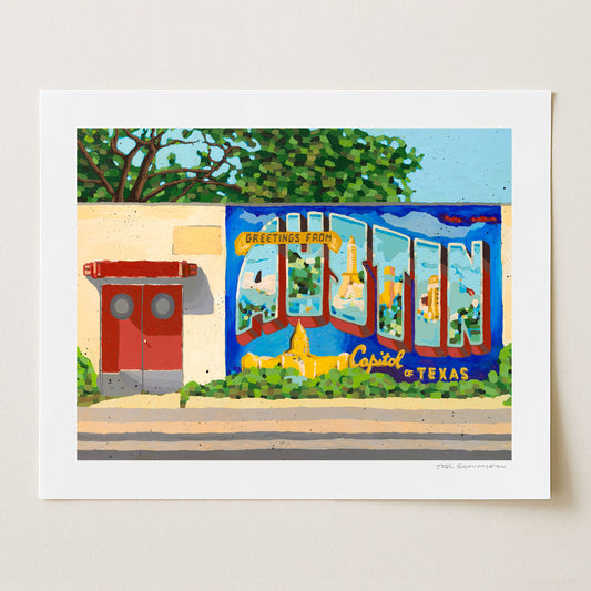 Greetings from Austin - Signed Paper Print
