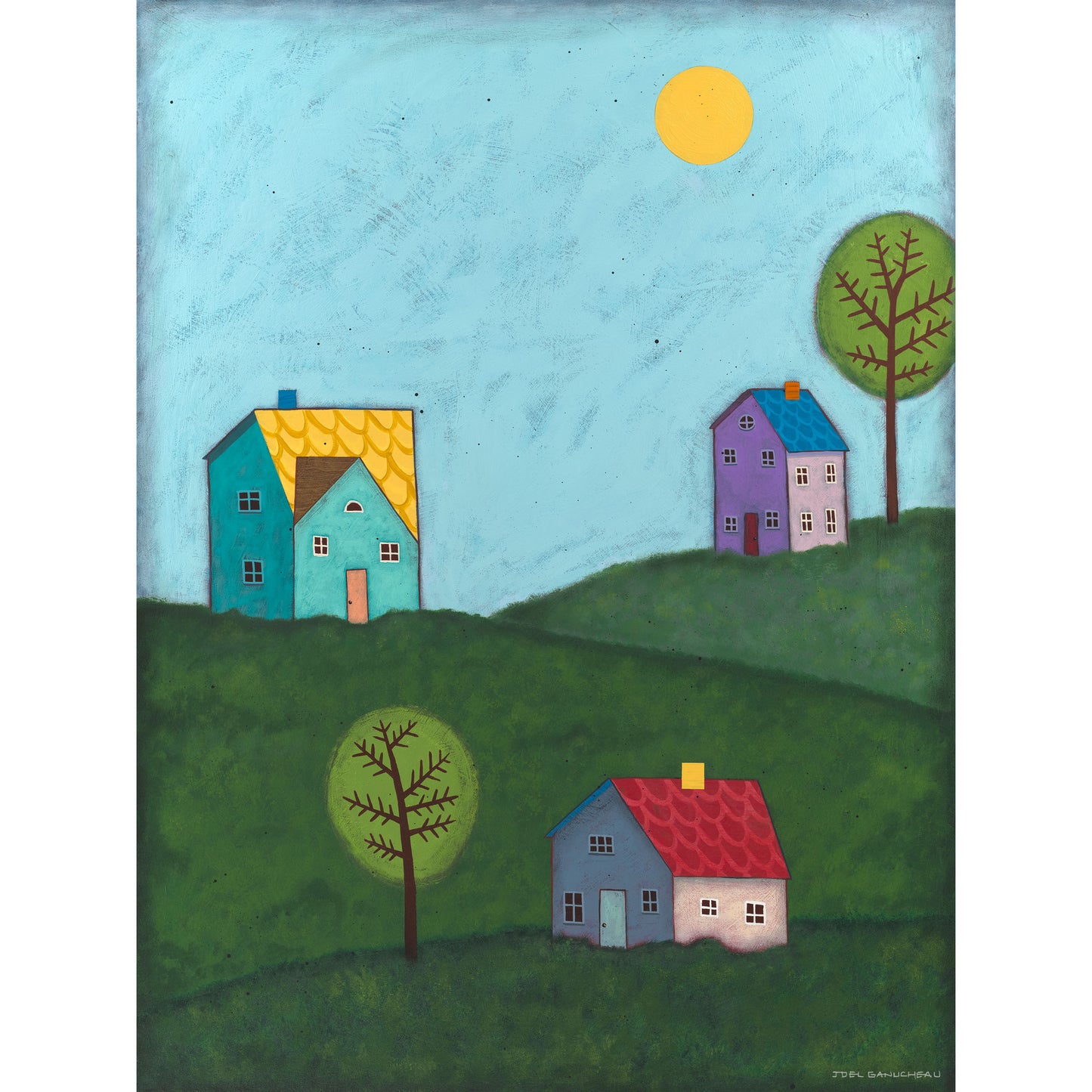 Happy Houses - Canvas Print