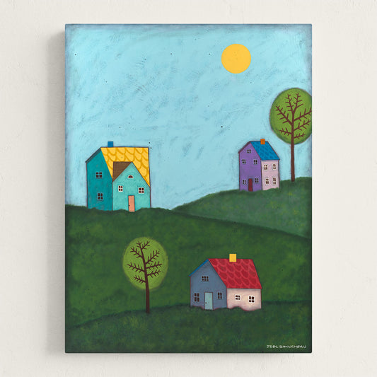 Happy Houses - Canvas Print