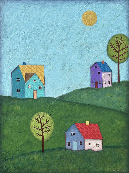 Happy Houses- 24 x 32"