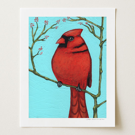 Little Cardinal - Signed Paper Print