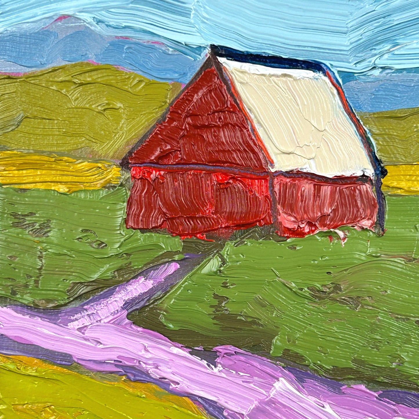 Little Red Barn - 6x6"