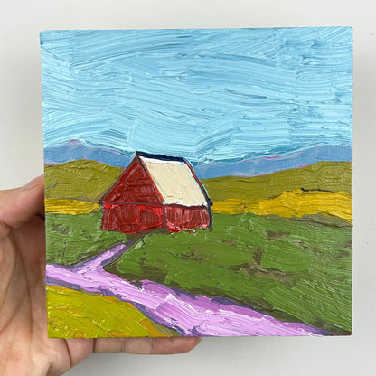 Little Red Barn - 6x6"