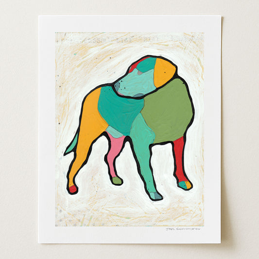 Simple Dog - Signed Paper Print