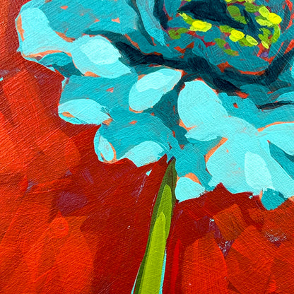 Zinnia Bloom - 8x8"