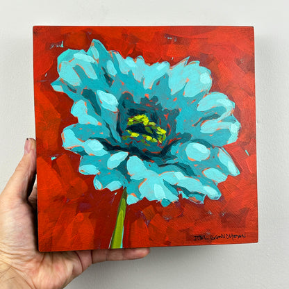 Zinnia Bloom - 8x8"